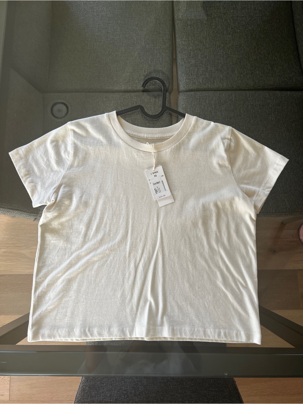 l*space Cream Short Sleeve Crew Tee
